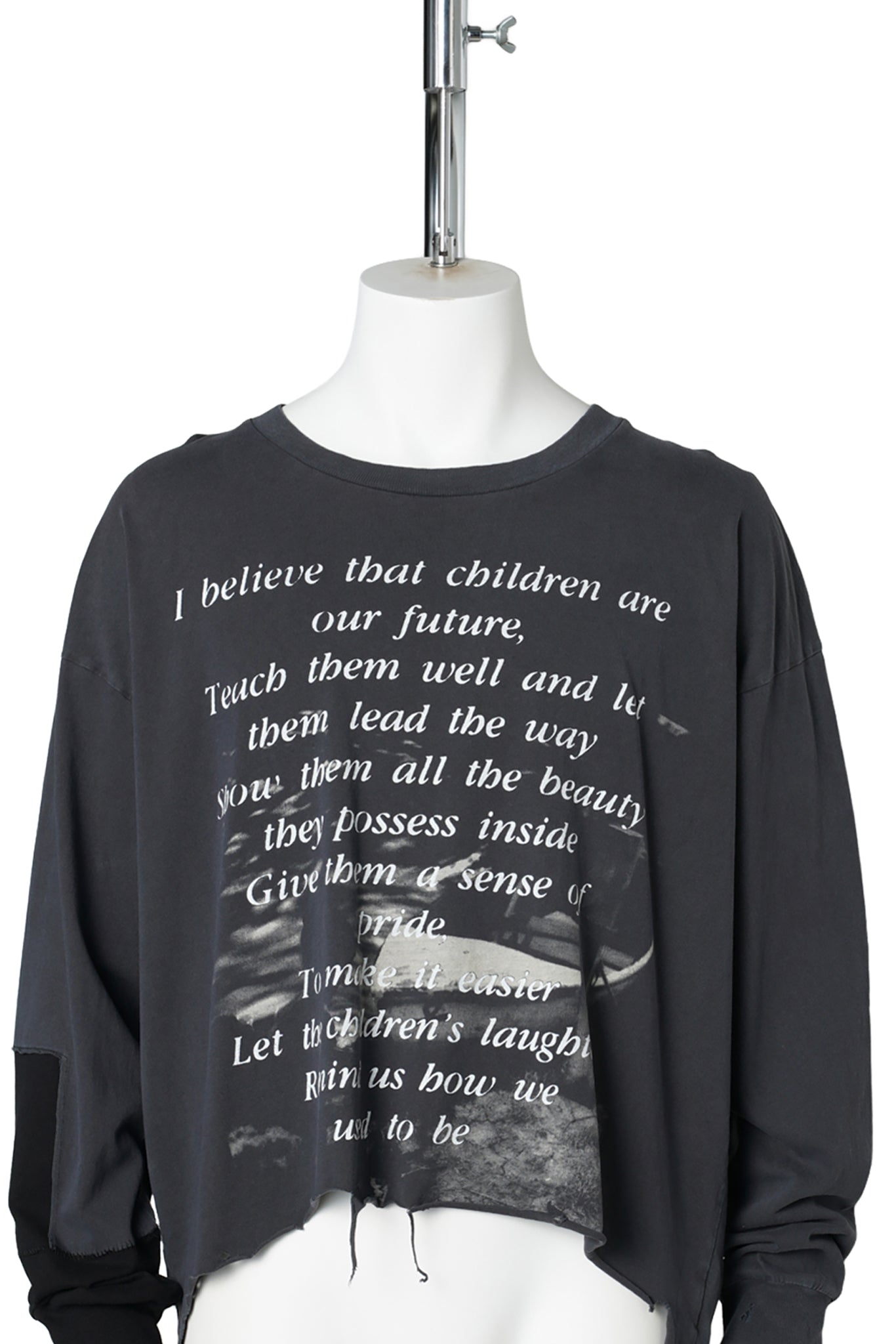 THE GREATEST LOVE OF ALL LS T-SHIRT THRASHED / BLACK