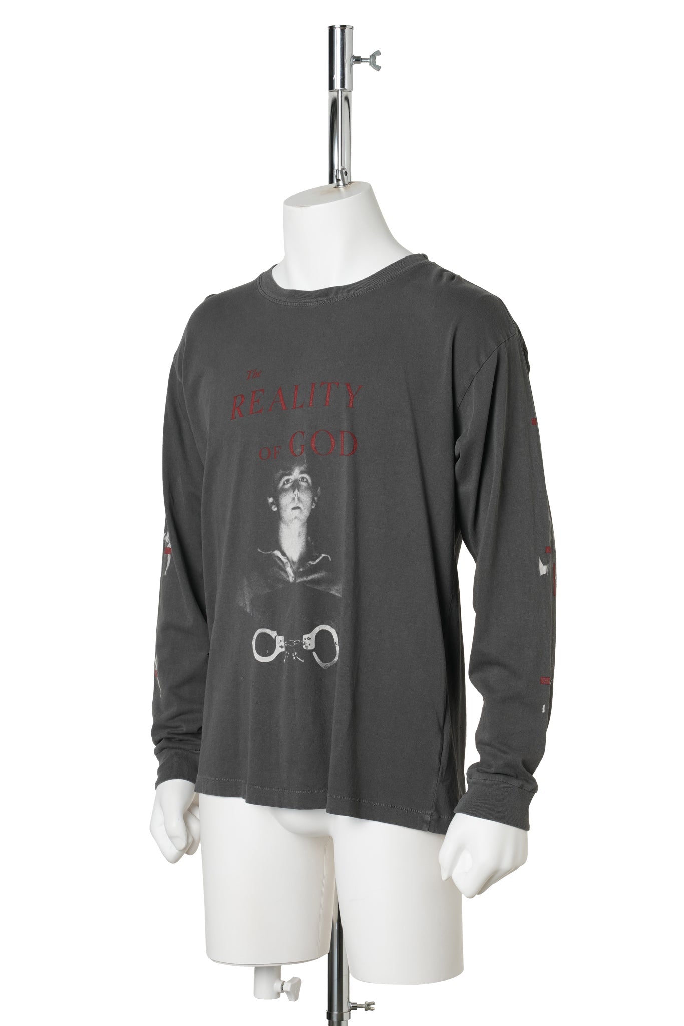 THE REALITY OF OF GOD LS T-SHIRT / WASHED BLACK