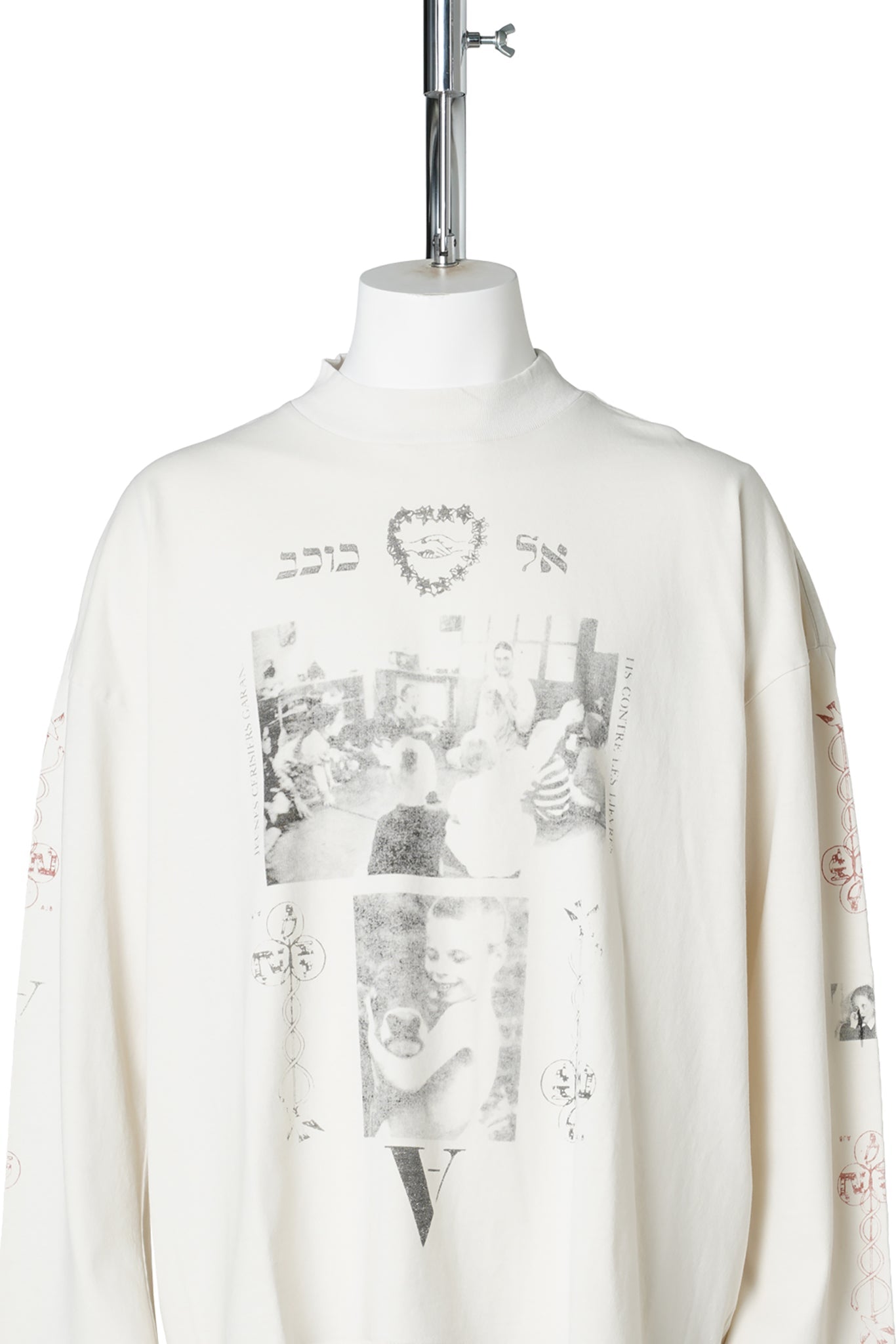CHERRY MOCK NECK LS T-SHIRT / DIRTY WHITE