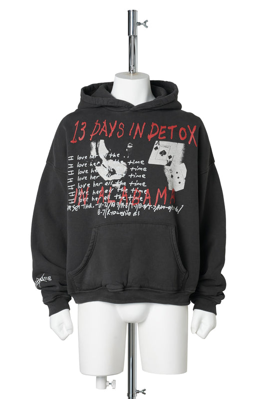 13 DAYS IN DETOX HOODIE / FADED BLACK
