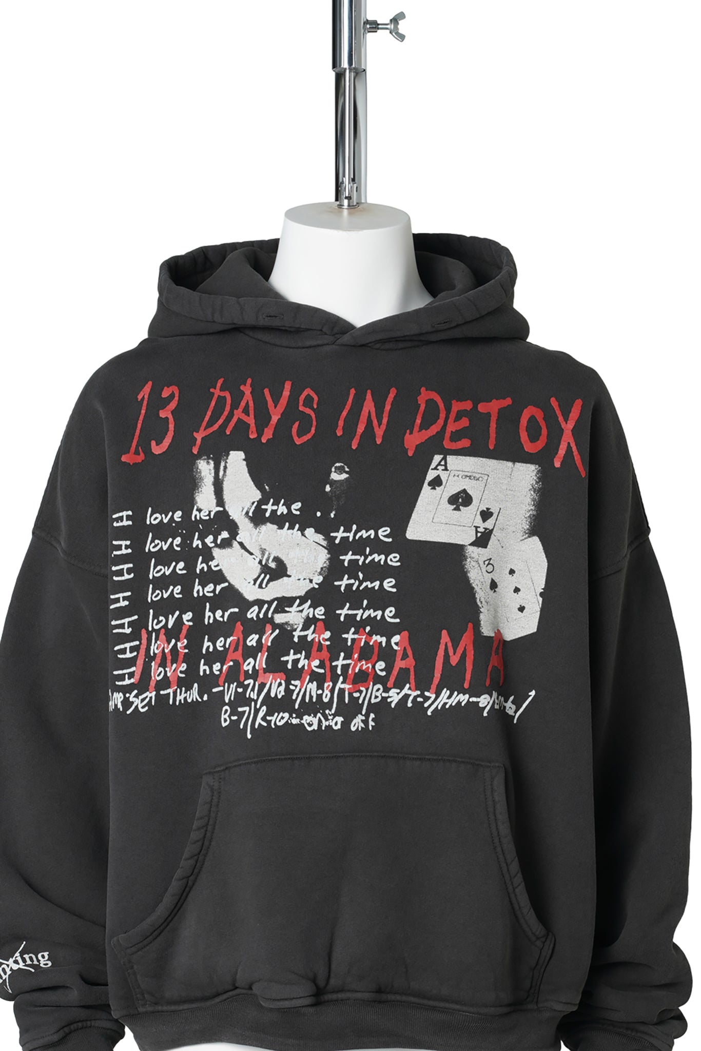 13 DAYS IN DETOX HOODIE / FADED BLACK