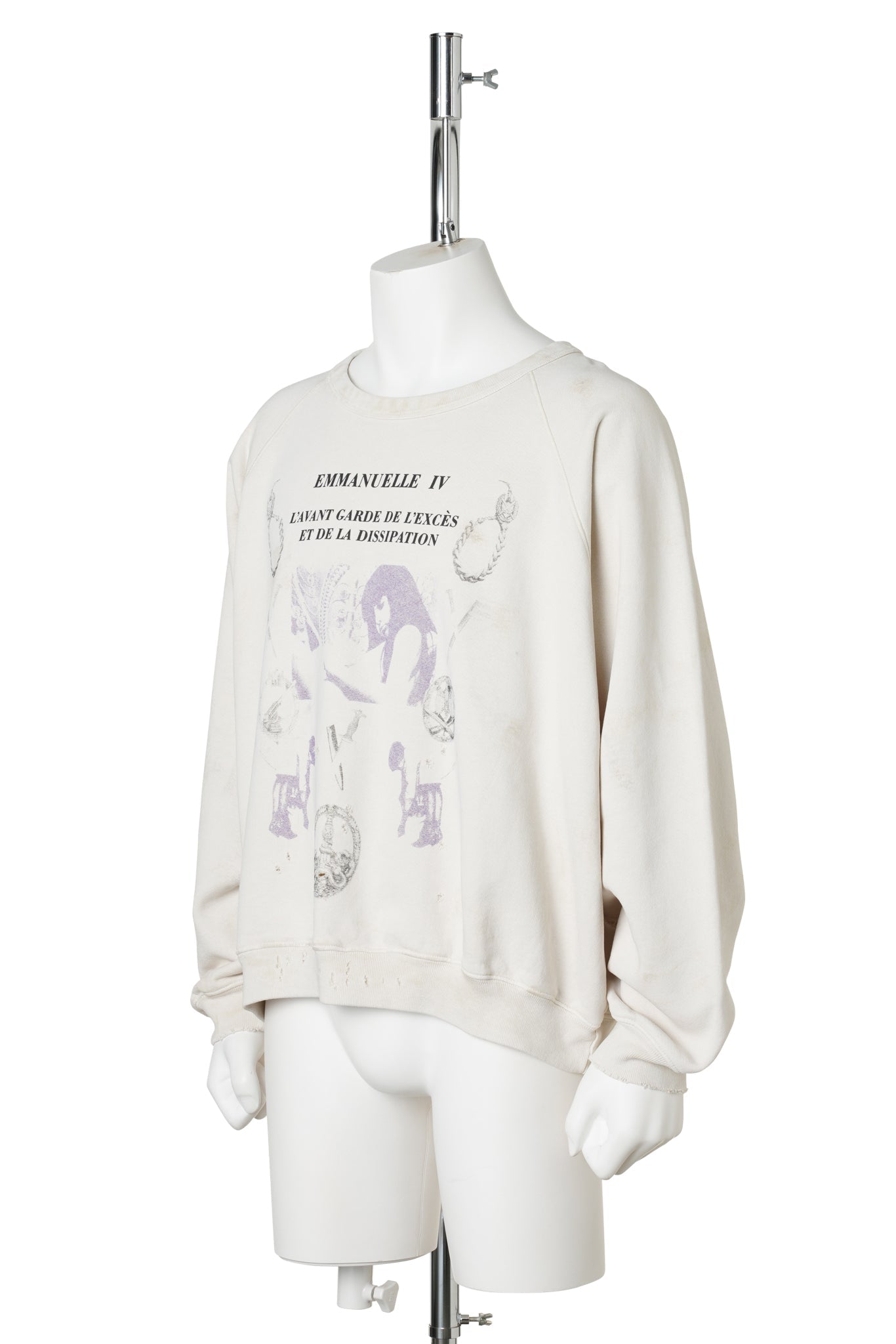 EMMANUELLE IV RAGLAN CREWNECK / DIRTY WHITE