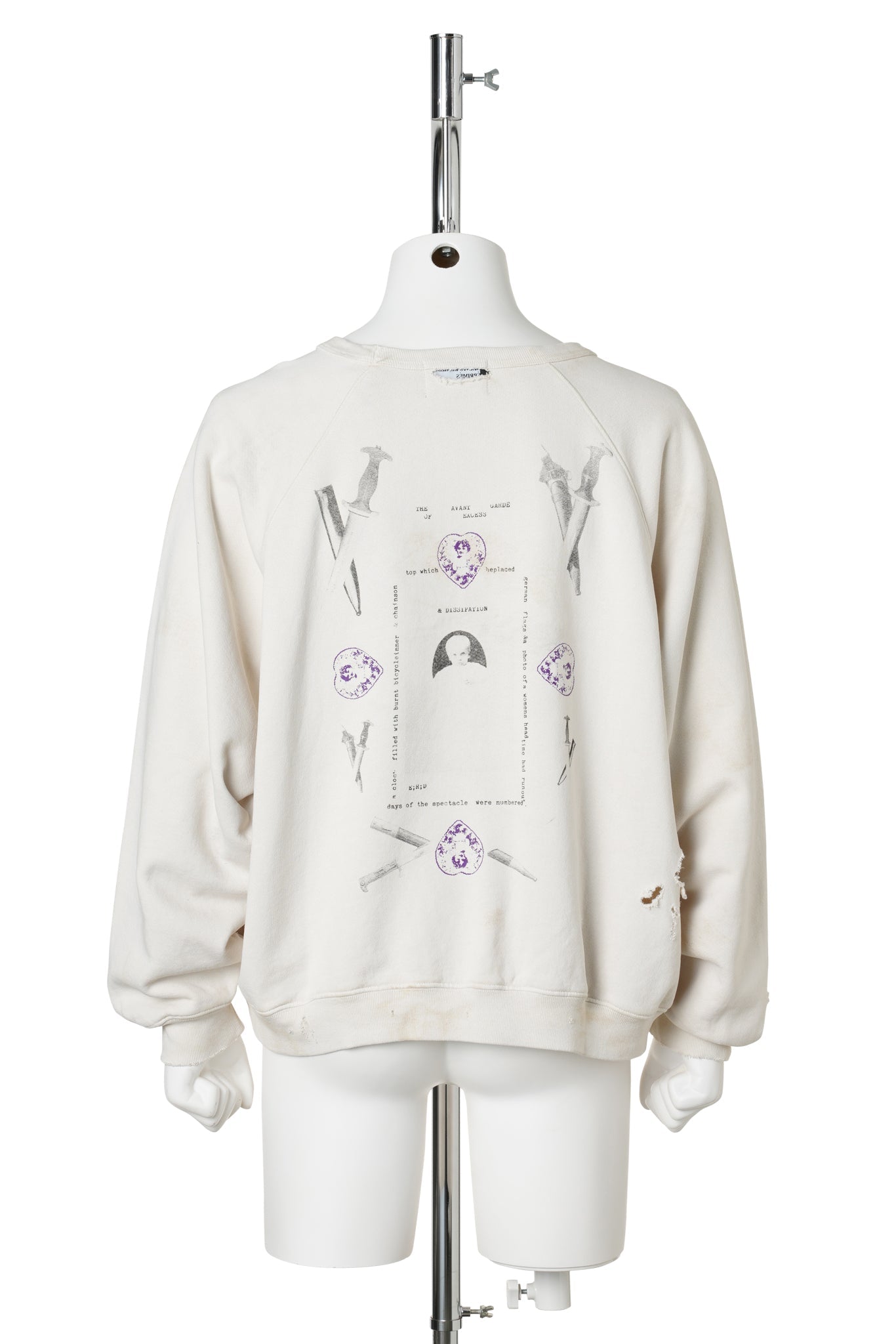 EMMANUELLE IV RAGLAN CREWNECK / DIRTY WHITE