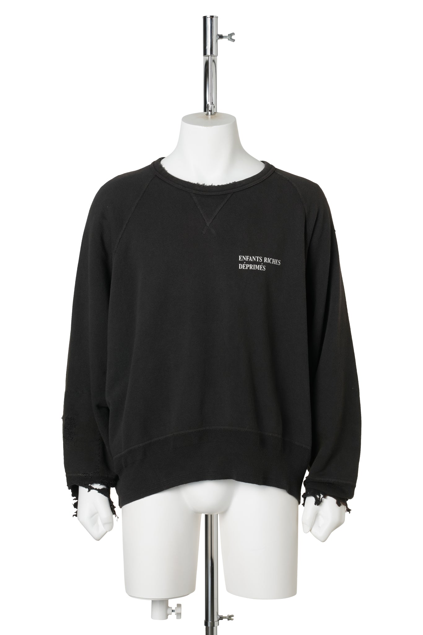 ERD LOGO RAGLAN CREWNECK / CHARCOAL