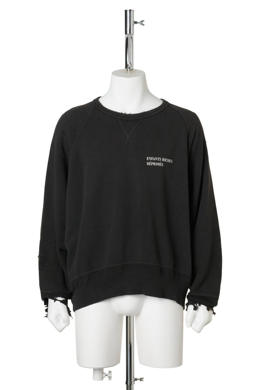 ERD LOGO RAGLAN CREWNECK / CHARCOAL