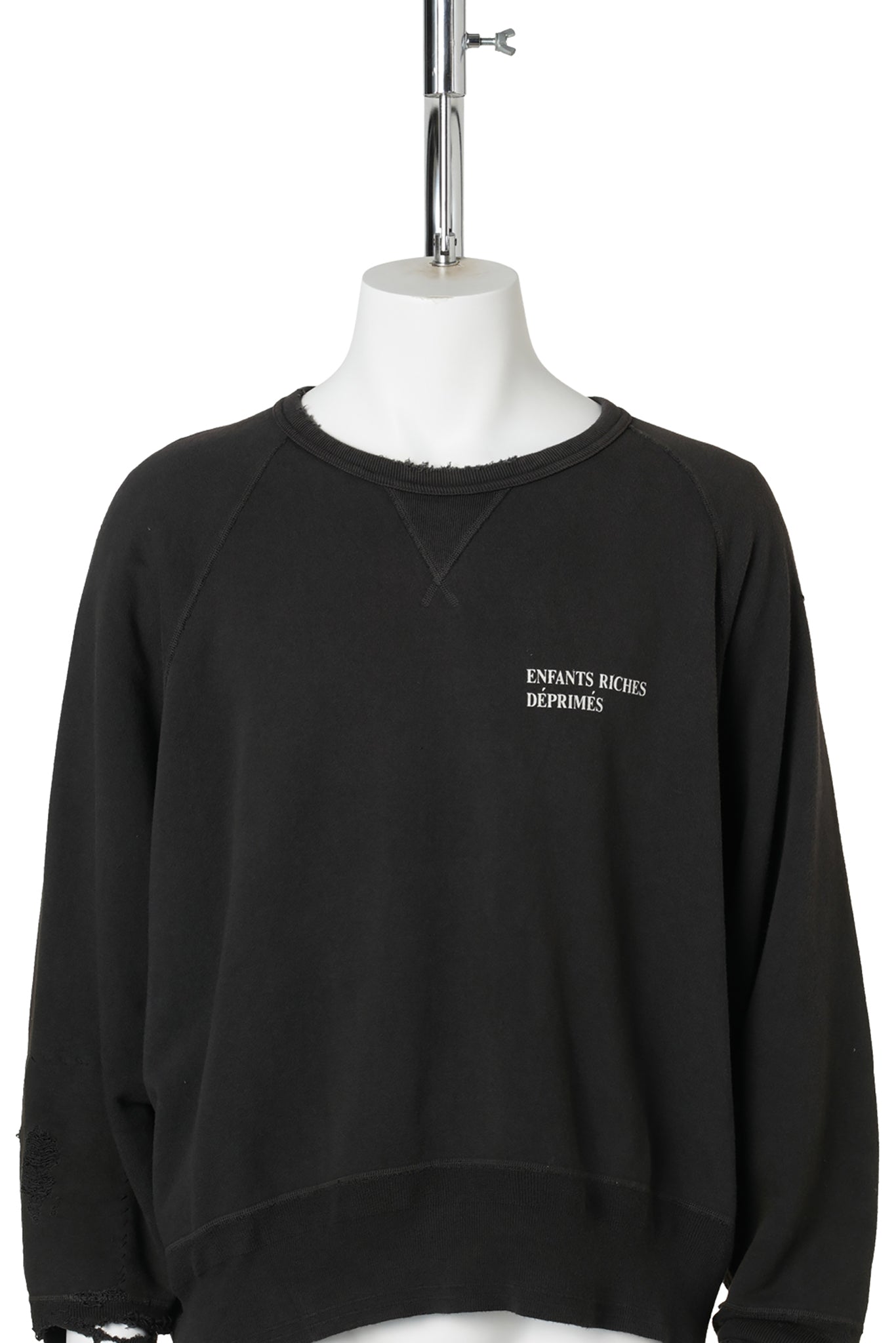 ERD LOGO RAGLAN CREWNECK / CHARCOAL