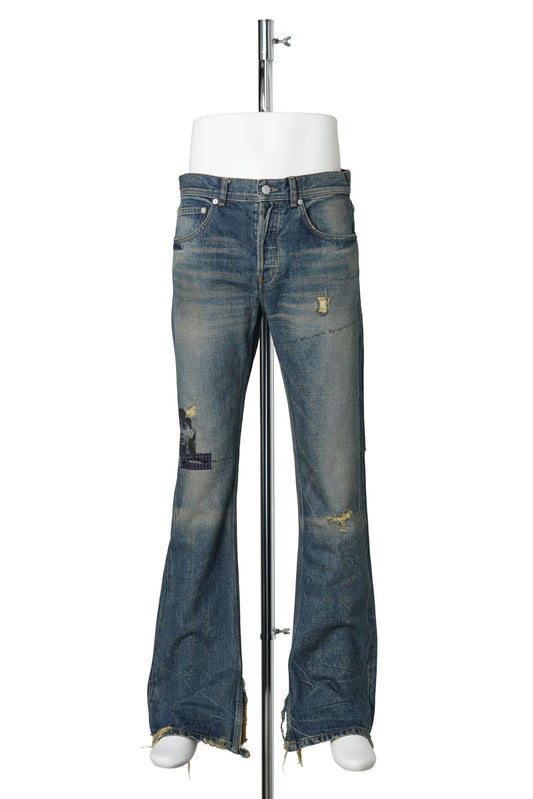 ONLY SON (BRUISED) JEANS / PATCHED DEEP BLUE