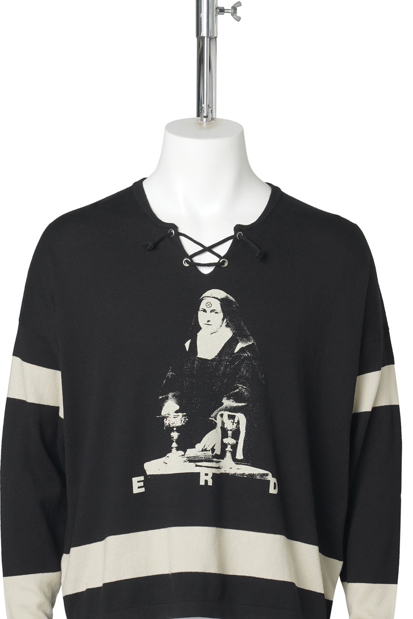 THEY BROKE ME HOCKEY JERSEY SWEATER / BLACK/STONE