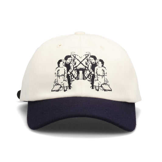 SEESAW KIDS 6-PANEL HAT / CREAM/BLACK