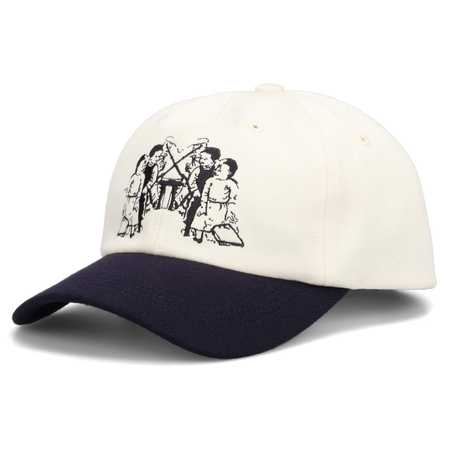 SEESAW KIDS 6-PANEL HAT / CREAM/BLACK