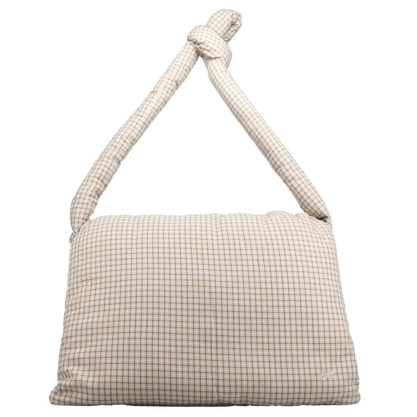 PLAID MESSENGER BAG WOVEN / BEIGE PLAID