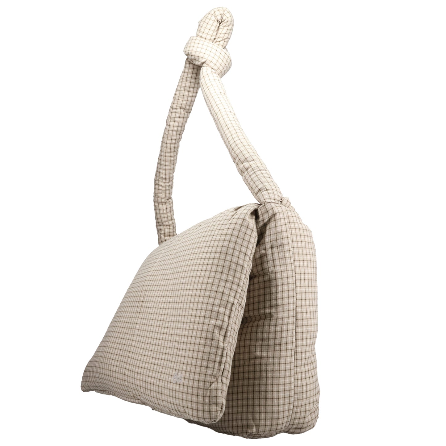 PLAID MESSENGER BAG WOVEN / BEIGE PLAID