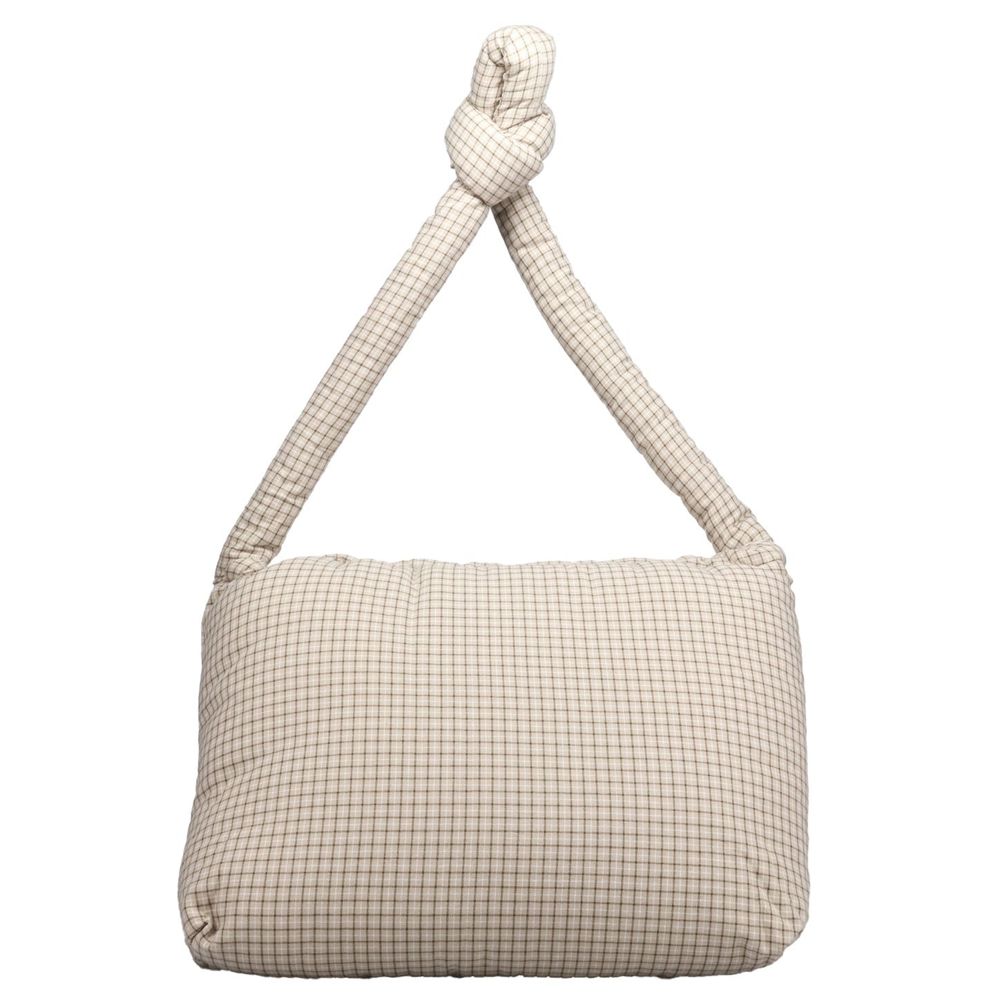 PLAID MESSENGER BAG WOVEN / BEIGE PLAID