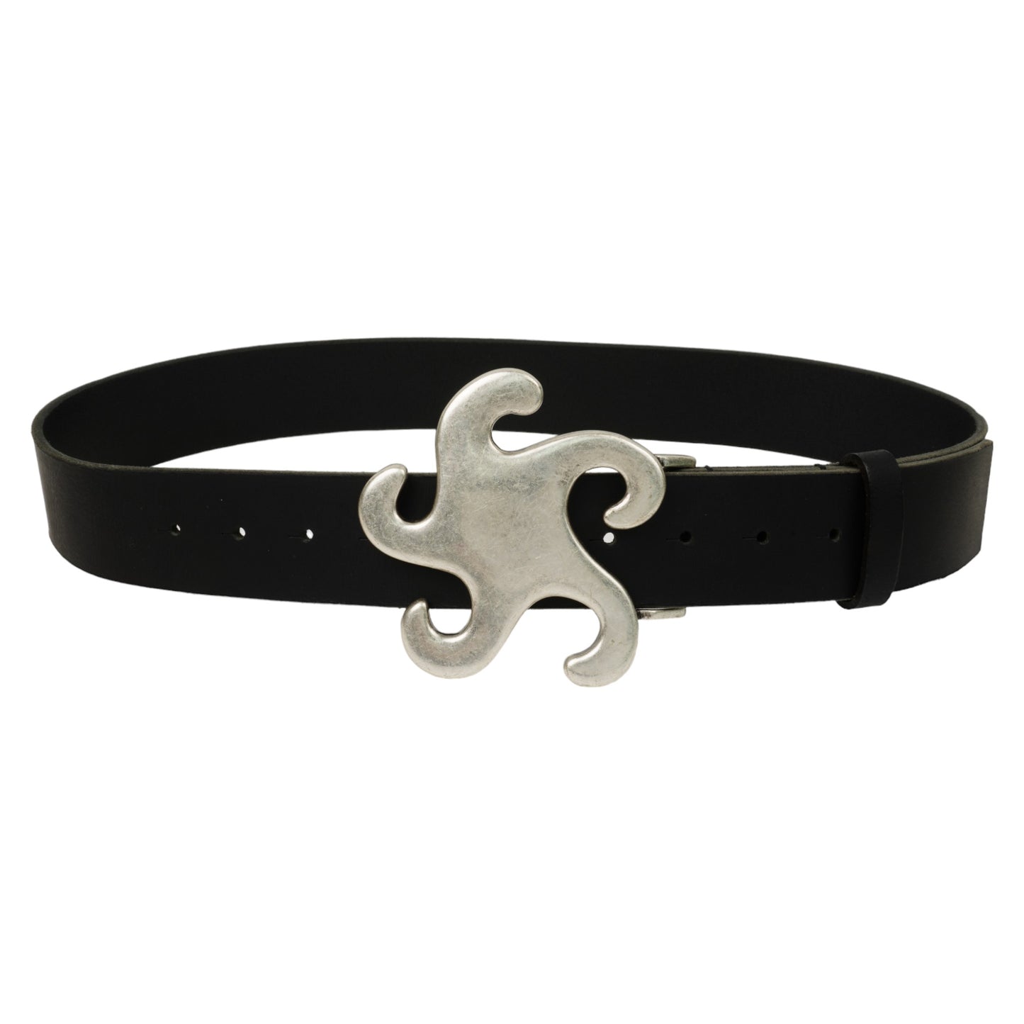 SWIRL BELT LEATHER / BLACK