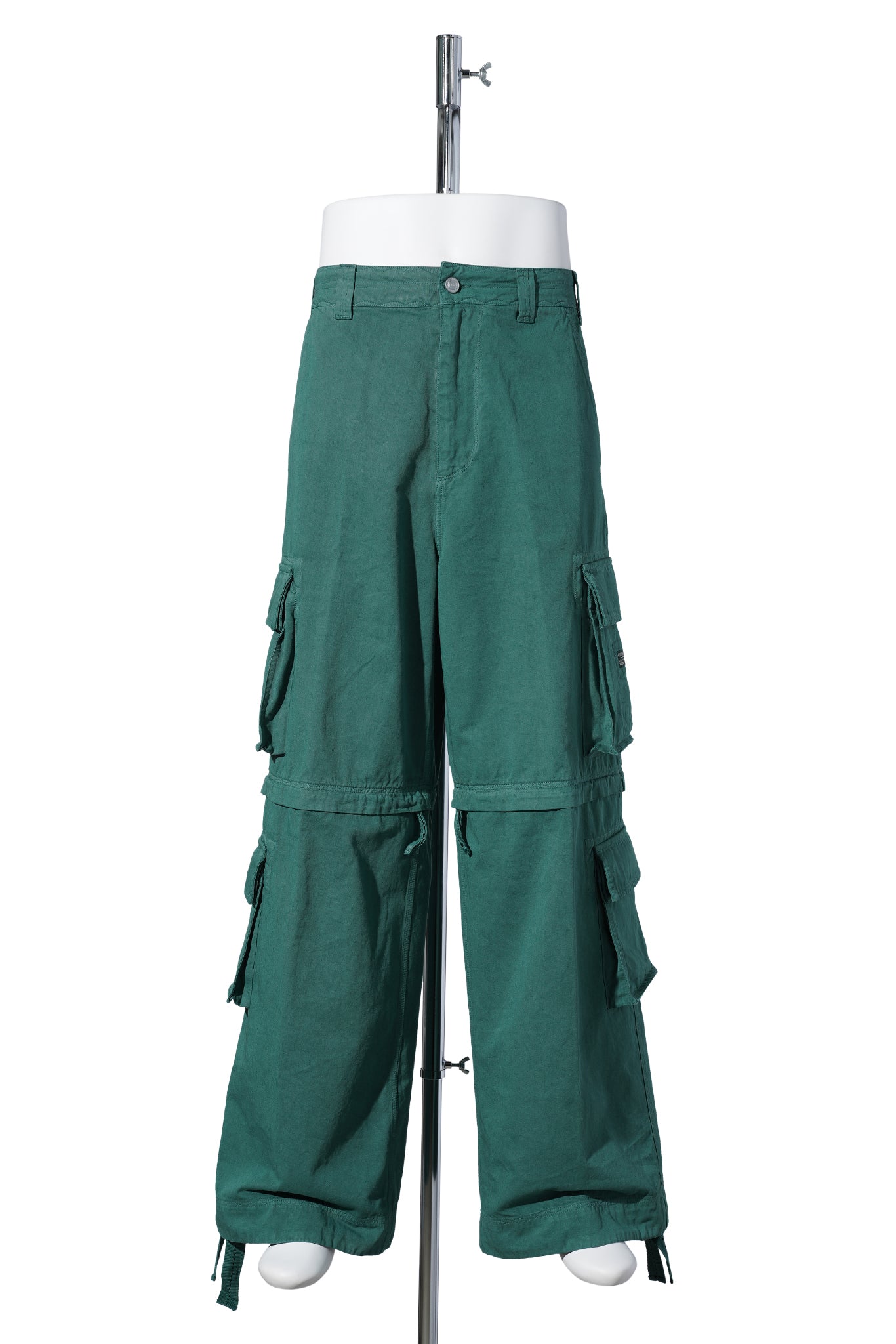 UNISEX ZIP-OFF CARGO PANTS WOVEN / GREEN