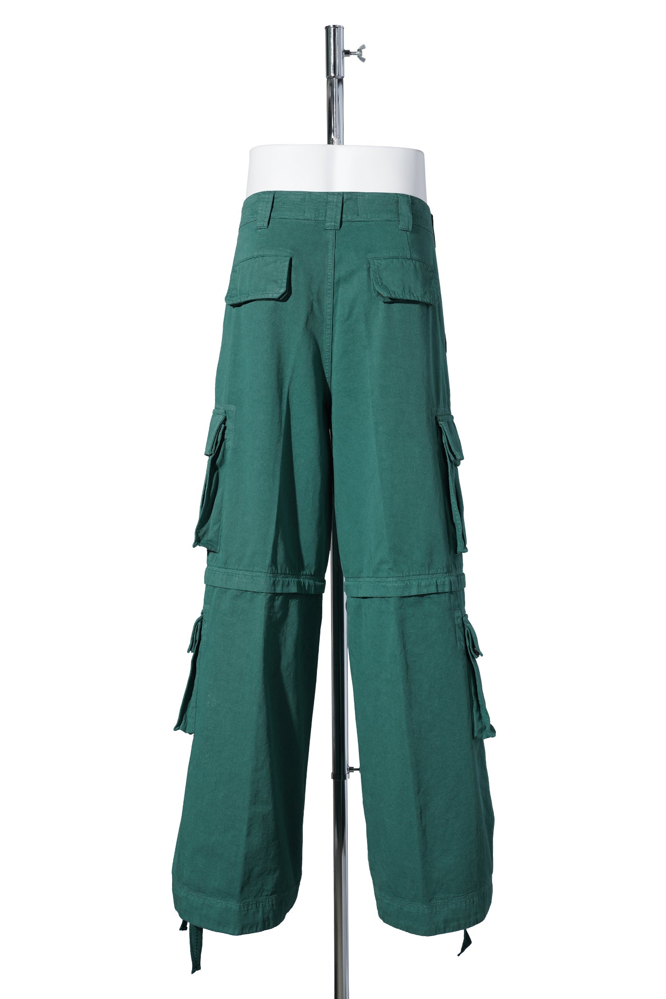 UNISEX ZIP-OFF CARGO PANTS WOVEN / GREEN