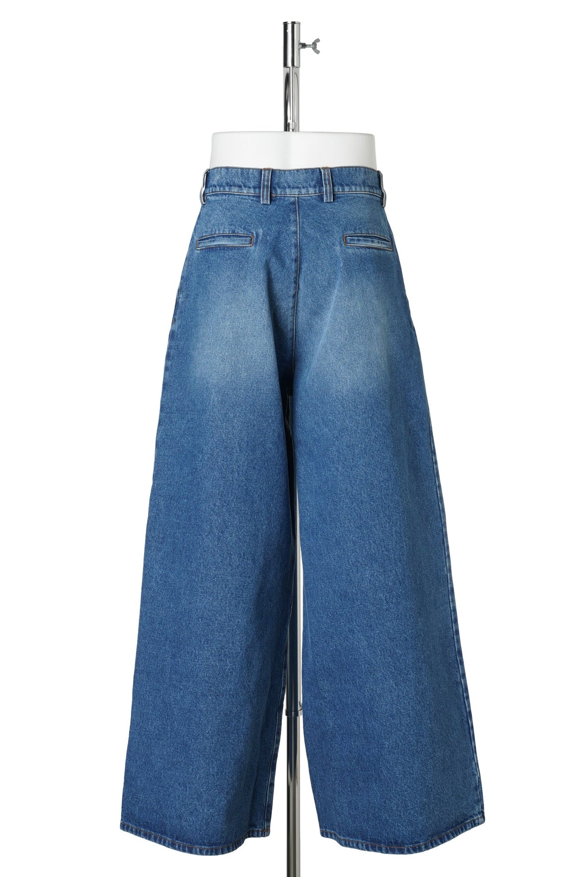 UNISEX PLEATED JEANS / BLUE