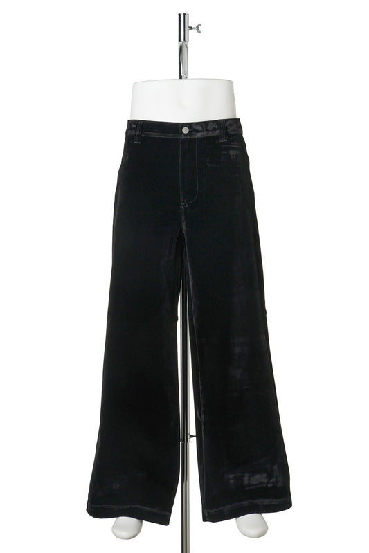 UNISEX FLOCKED DENIM CHINO PANTS / BLACK