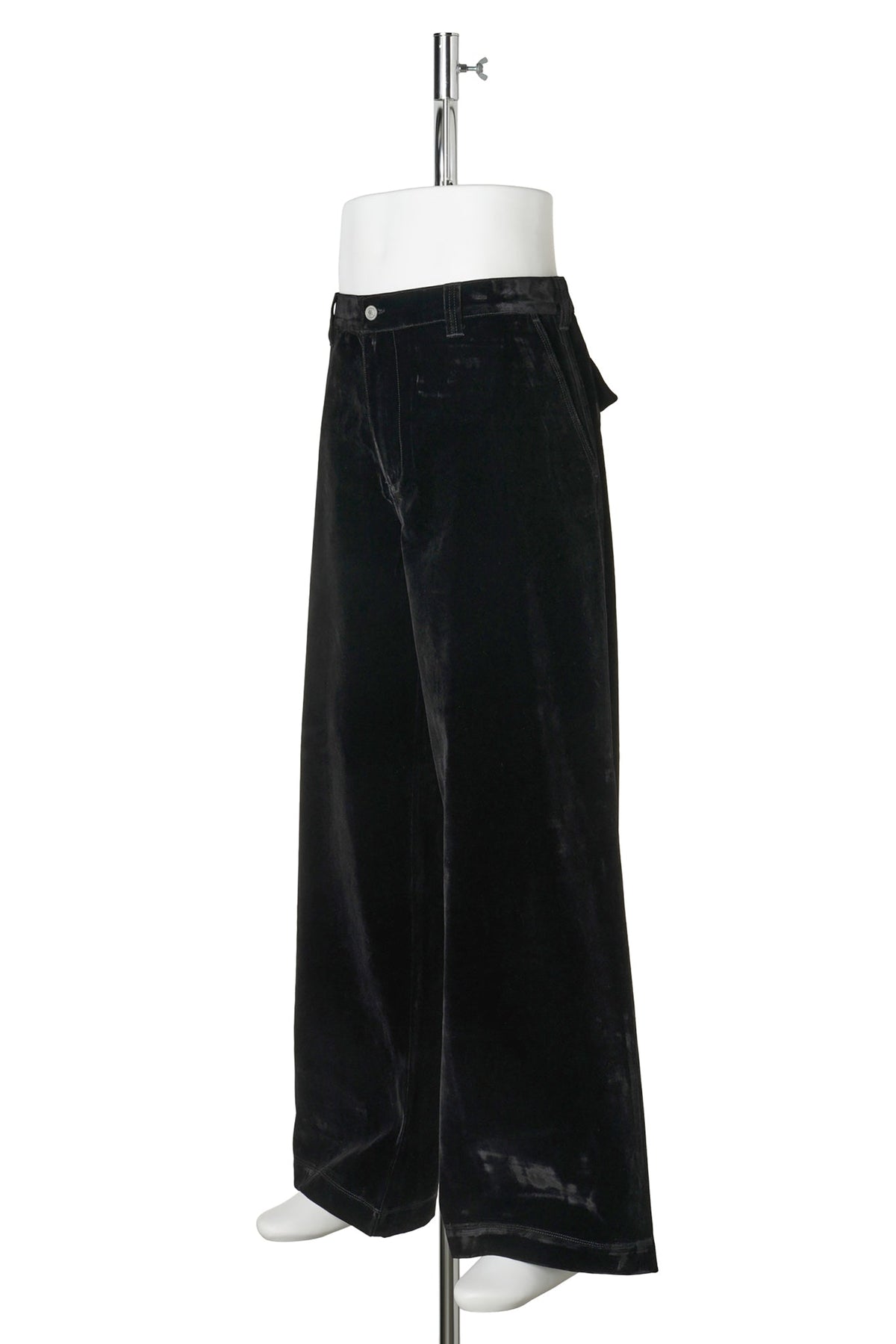 UNISEX FLOCKED DENIM CHINO PANTS / BLACK