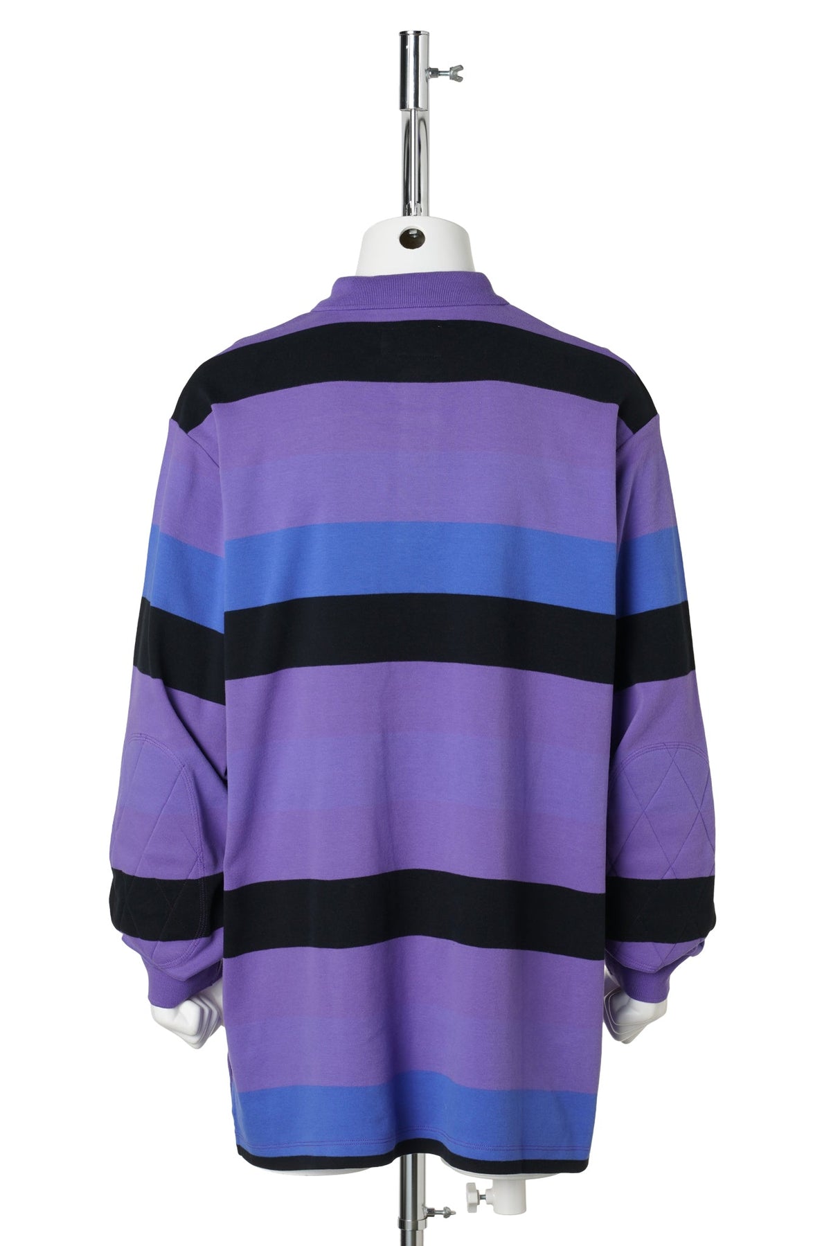 UNISEX STRIPED RUGBY LONGSLEEVE / PURPLE