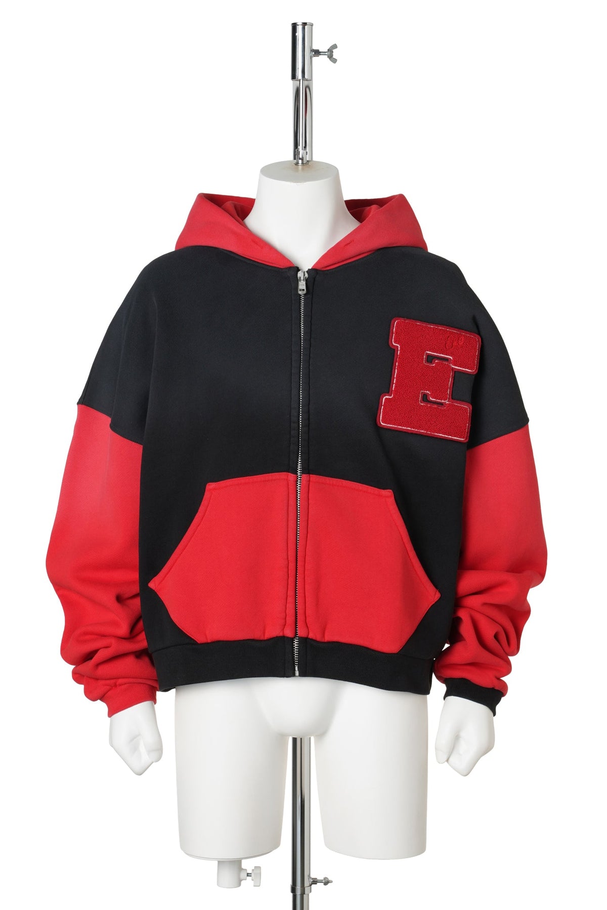UNISEX VARSITY HOODIE / BLACK/RED