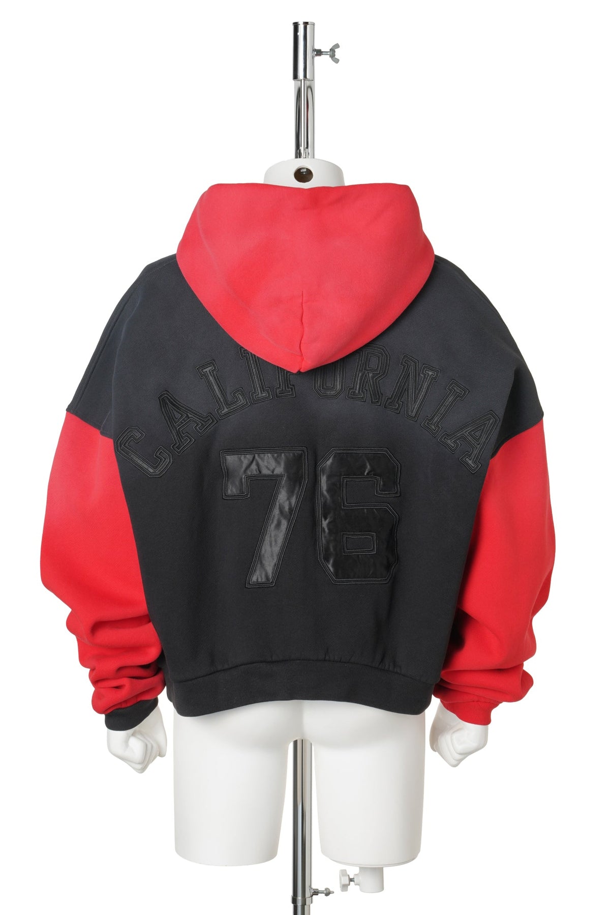 UNISEX VARSITY HOODIE / BLACK/RED