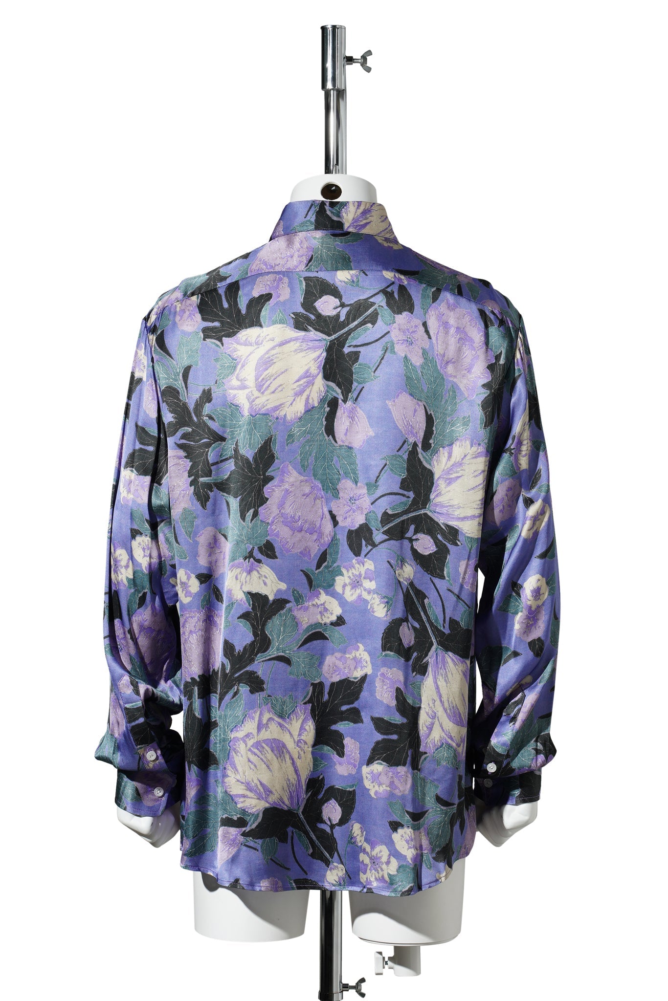 UNISEX PURPLE FLOWERS SHIRT WOVEN / PURPLE