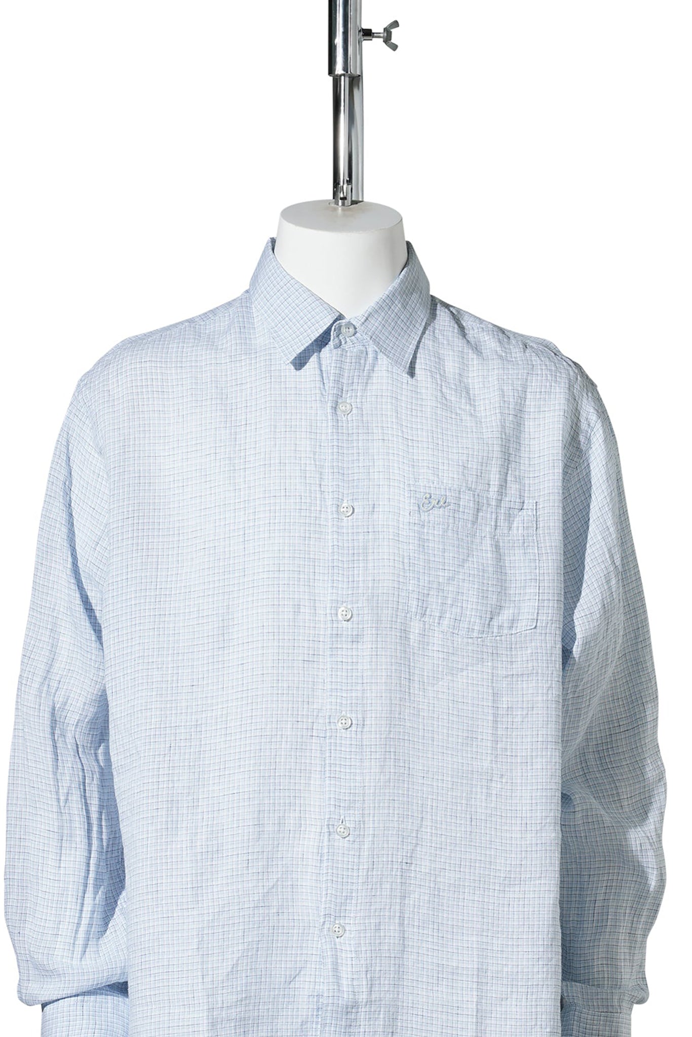 UNISEX PLAID SHIRT WOVEN / BLUE