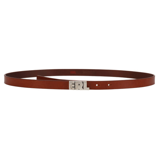 UNISEX ERL LEATHER BELT SKINNY LEATHER / BROWN