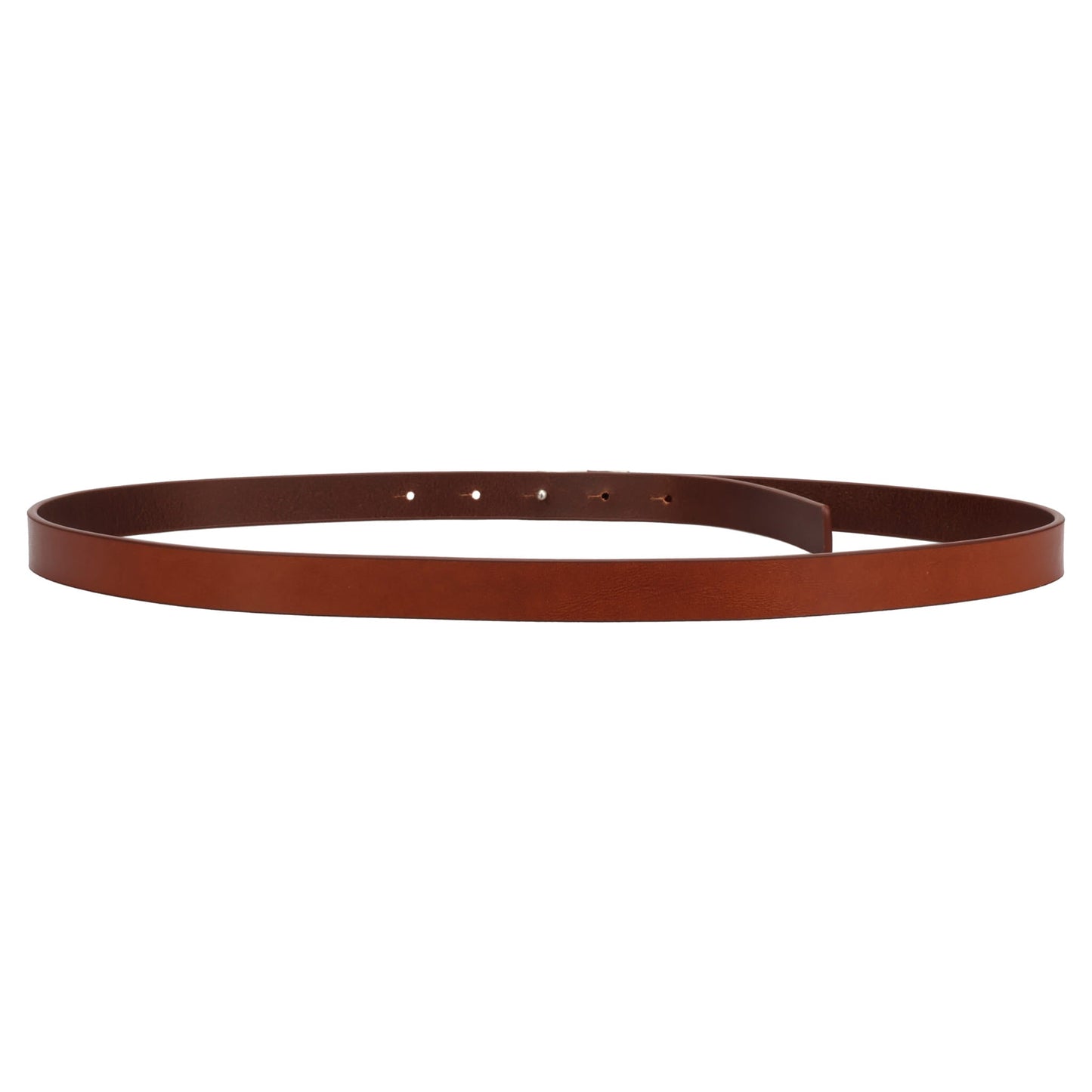 UNISEX ERL LEATHER BELT SKINNY LEATHER / BROWN