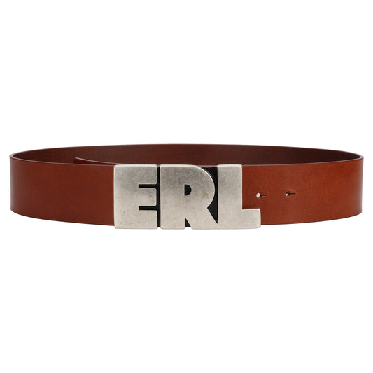 UNISEX ERL LEATHER BELT LARGE LEATH / BROWN