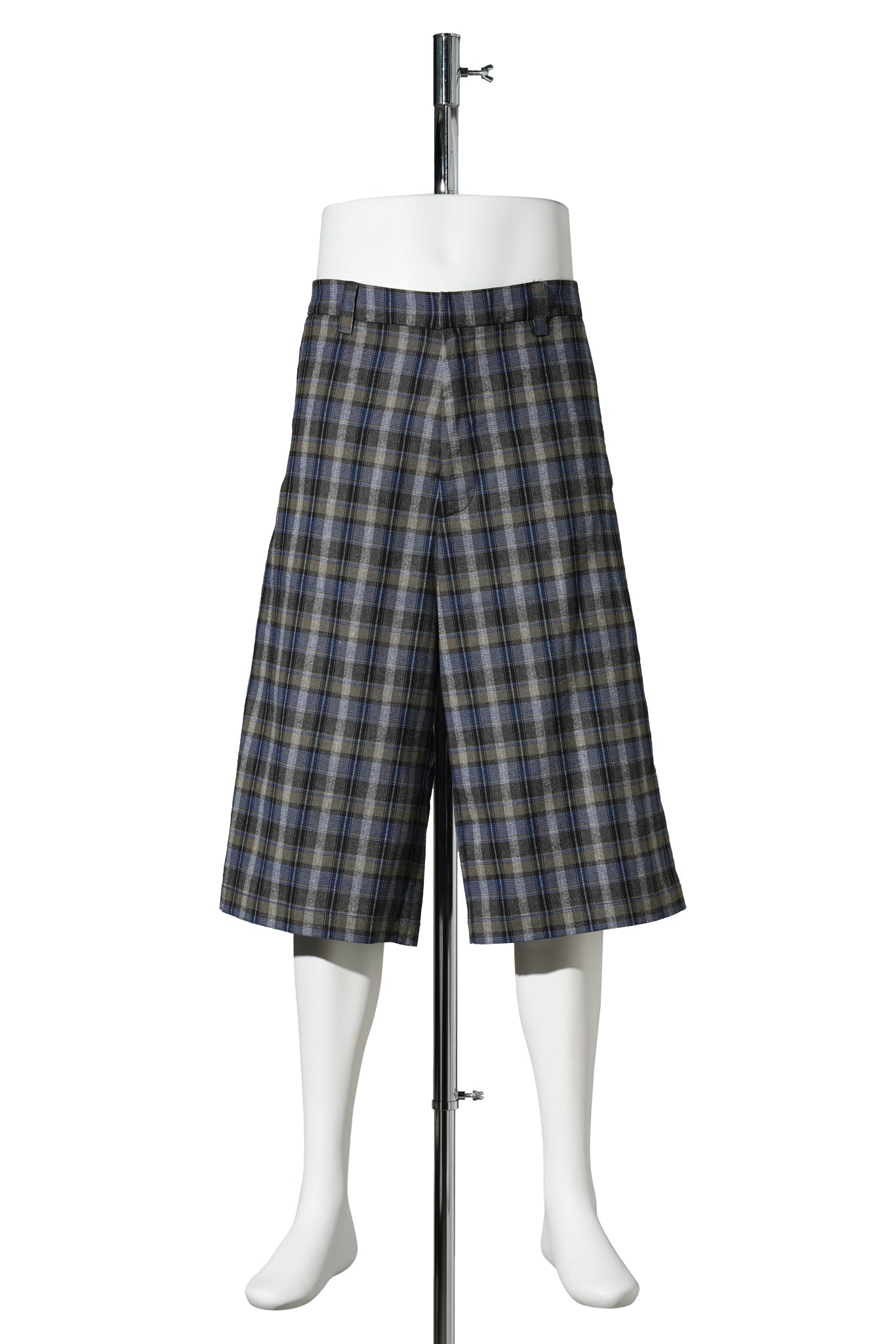 UNISEX CHECK SHORTS WOVEN / GREY CHECK