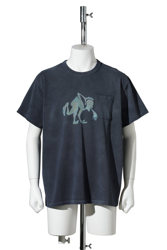 UNISEX PUKE T-SHIRT KNIT / BLUE