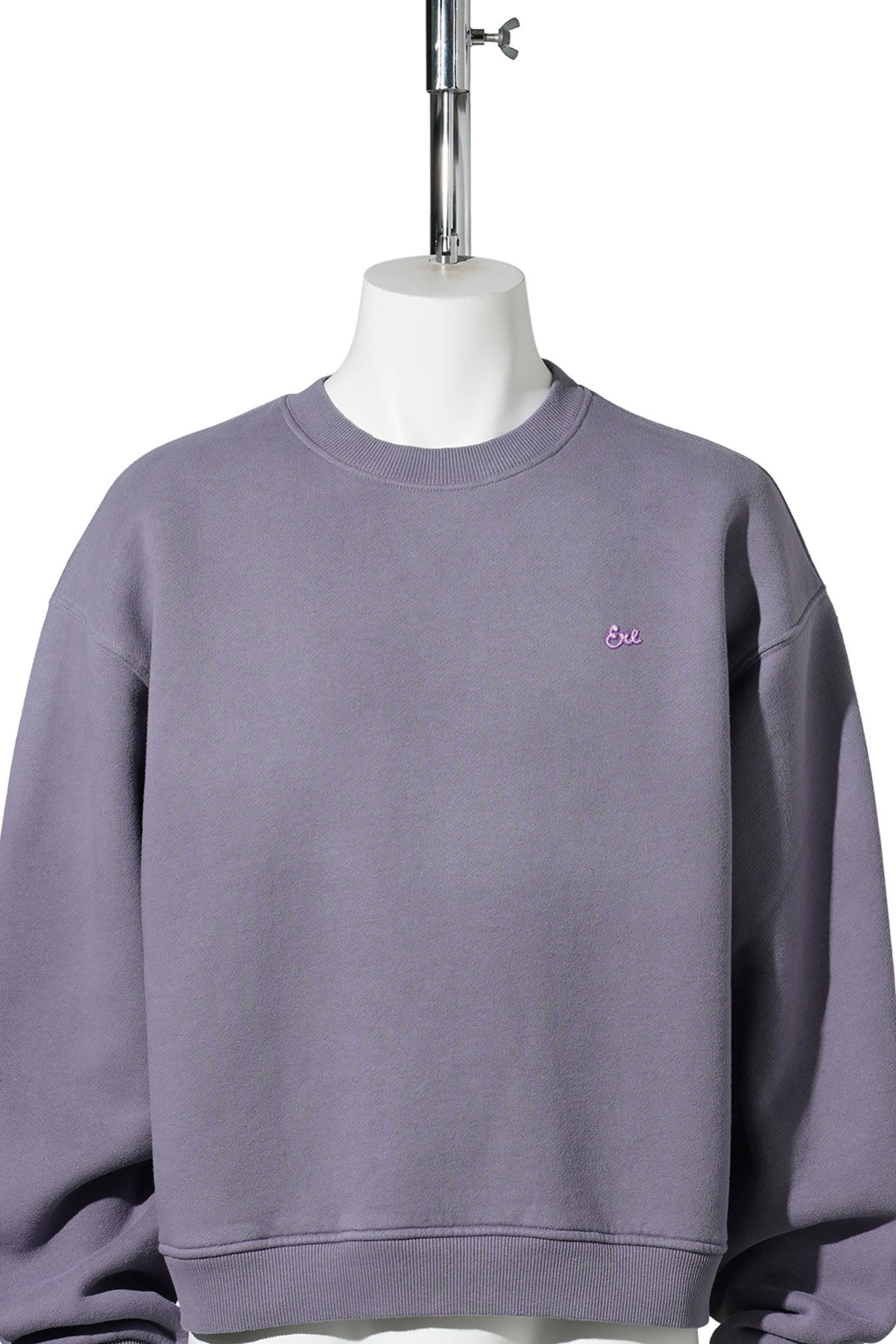 UNISEX SCRIPT CREWNECK SWEATSHIRT KNIT / PURPLE