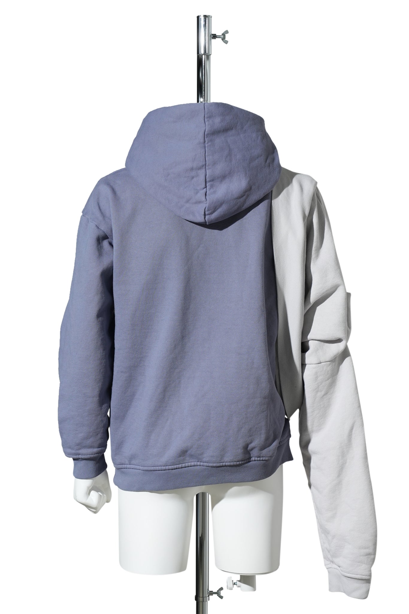 “BLEACHED” GRAFT HOODIE / BLUE GREY