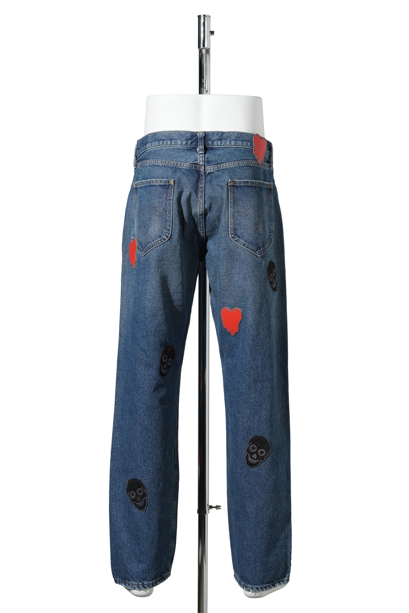 EU PATCH DENIM PANTS / BLUE