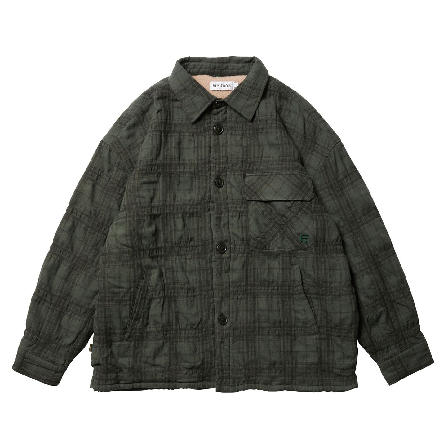 SHAO PLAID FLEECE JACKET / GREEN