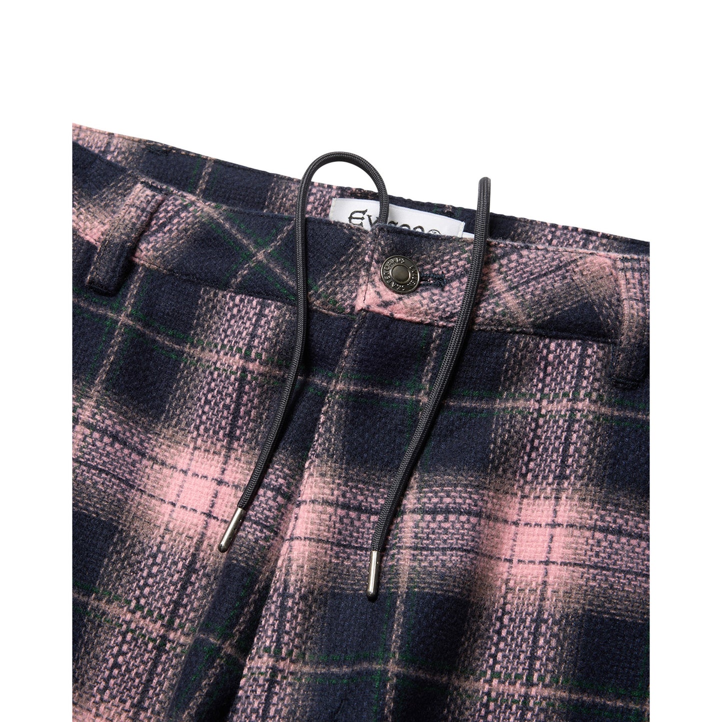 CHECK WOOL PAINTER PANTS / PINK