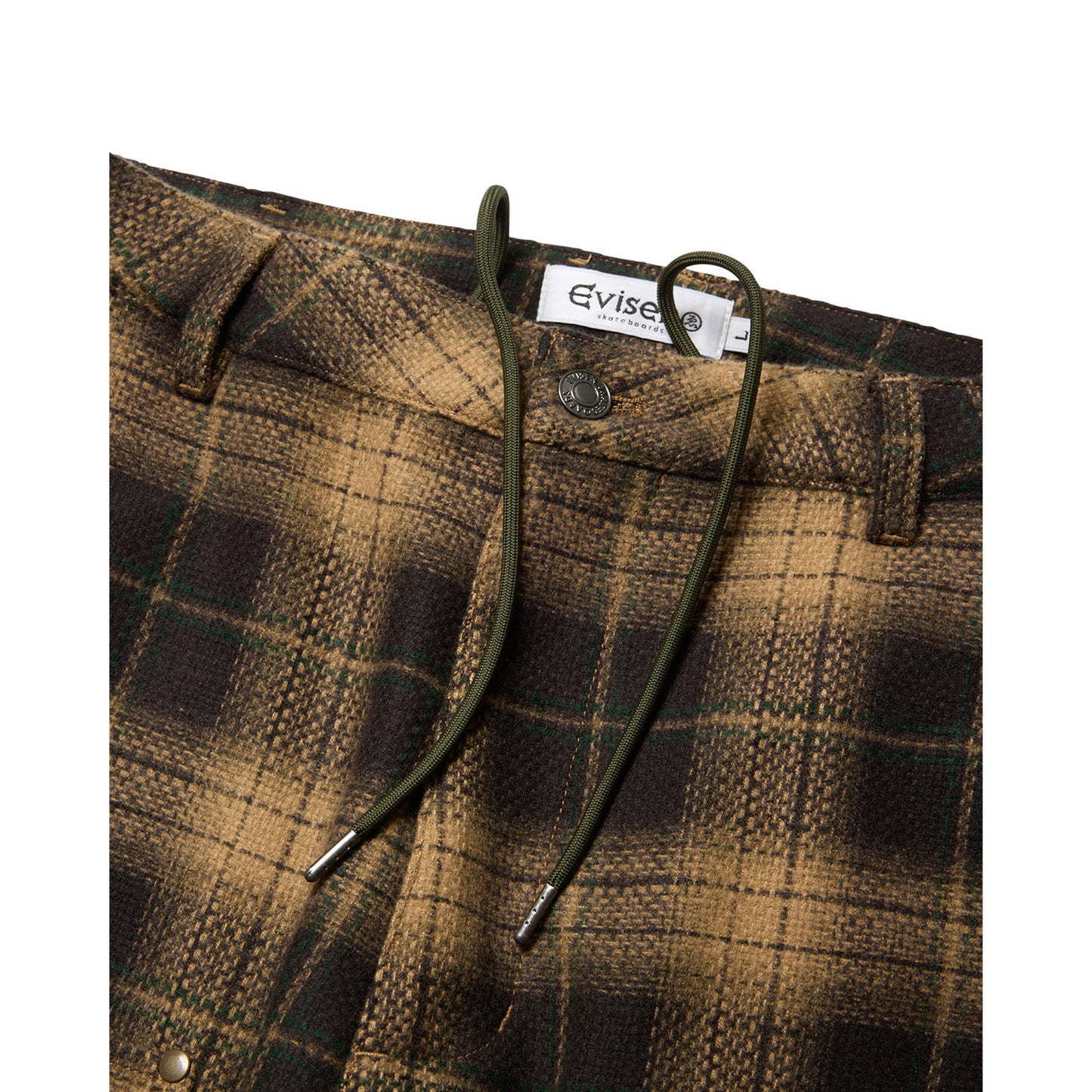 CHECK WOOL PAINTER PANTS / YELLOW