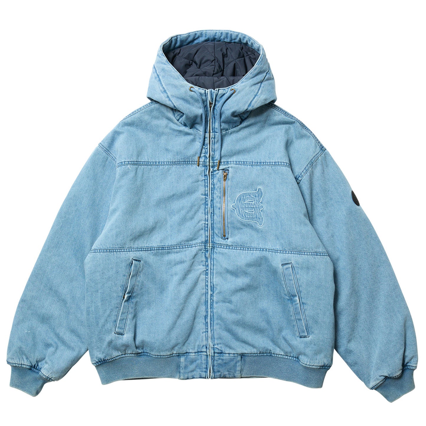 EYE FIRE DENIM PUFF JACKET / BLUE