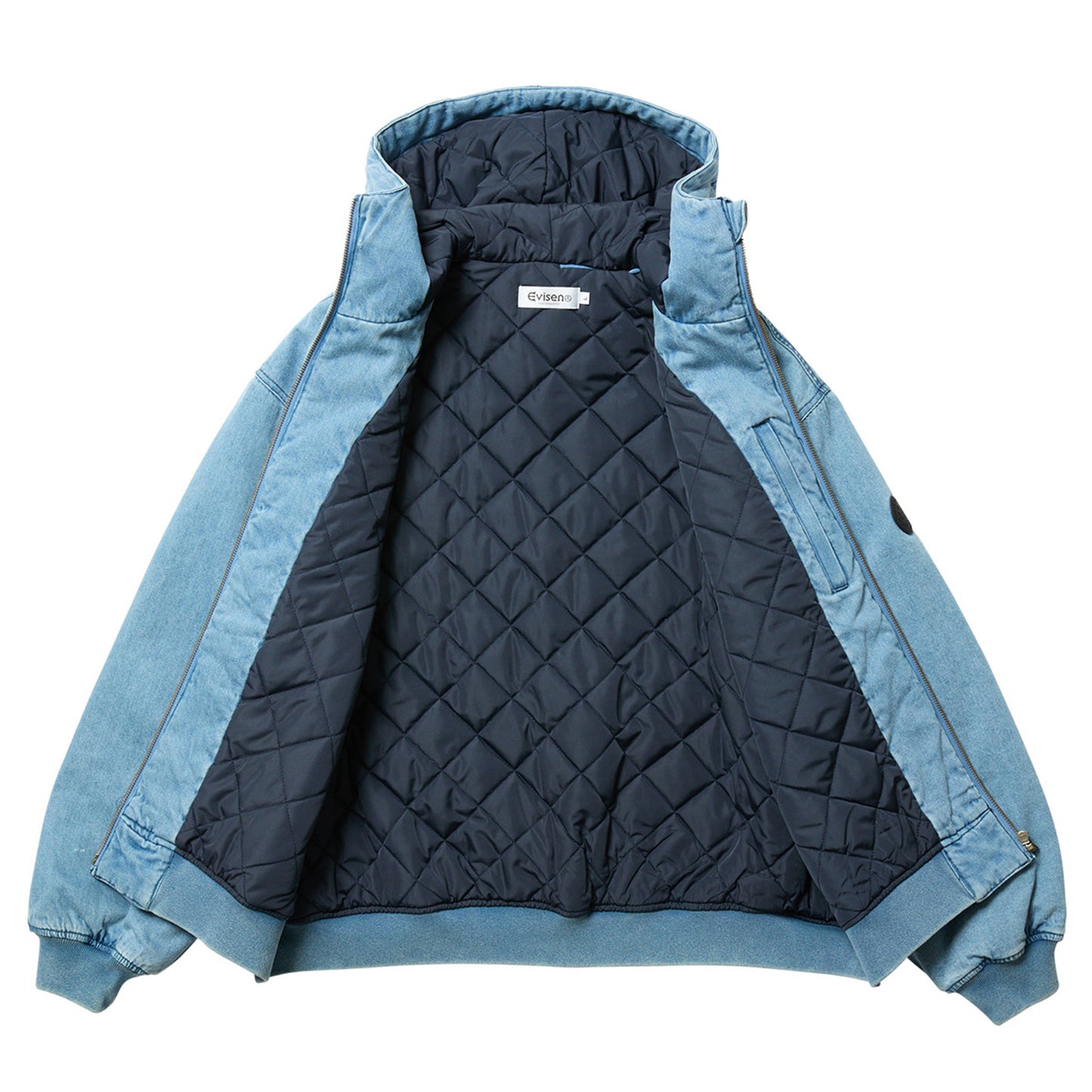 EYE FIRE DENIM PUFF JACKET / BLUE