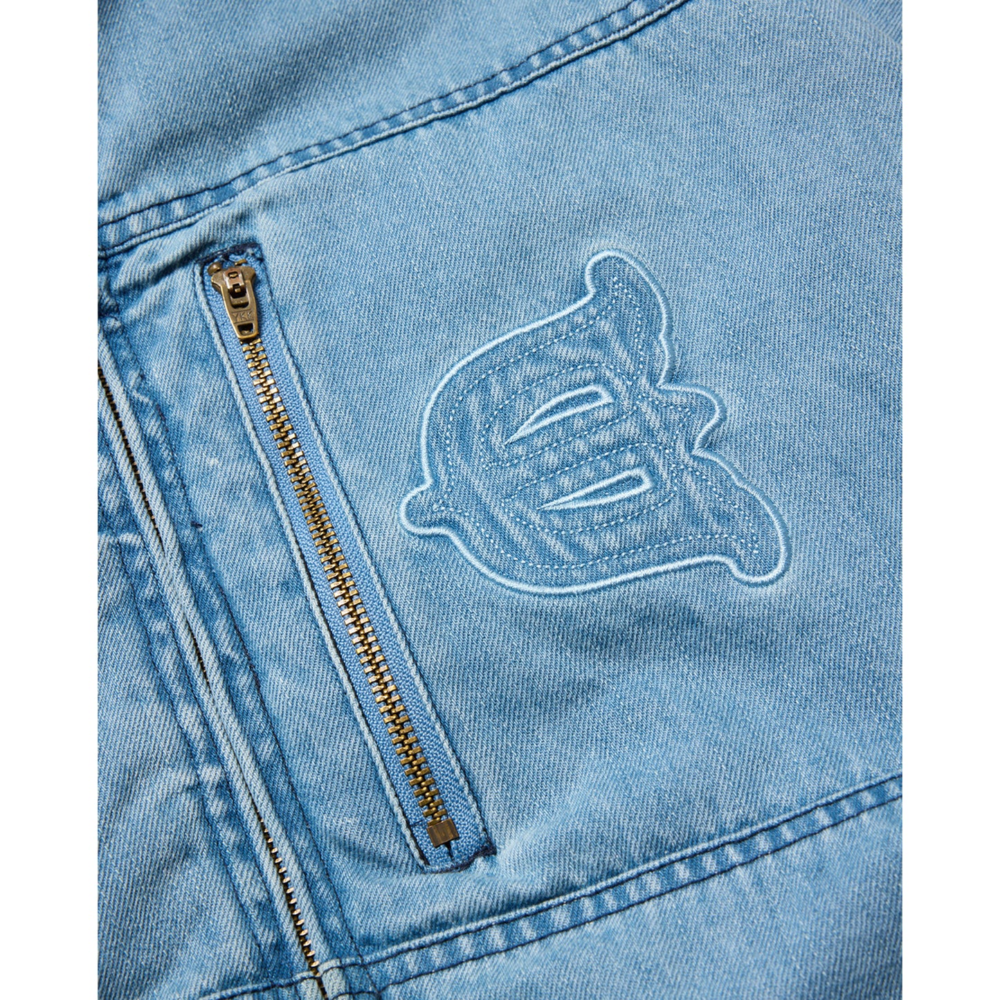 EYE FIRE DENIM PUFF JACKET / BLUE