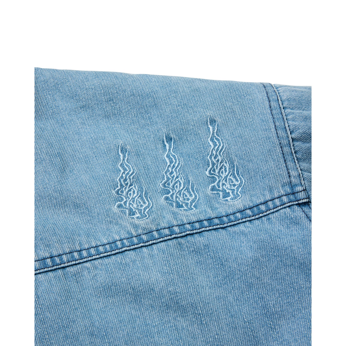 EYE FIRE DENIM PUFF JACKET / BLUE