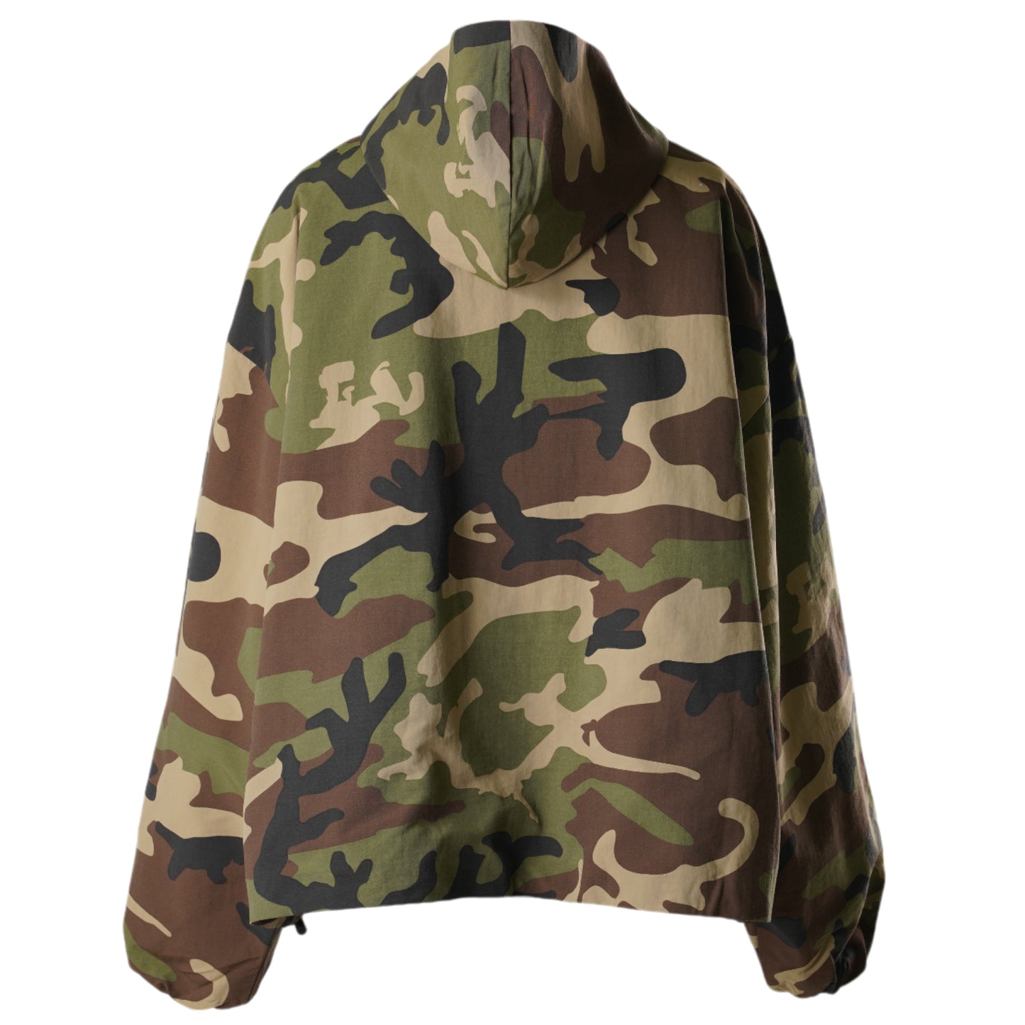 MILITARY NYLON HOODED ANORAK / WOODLAND