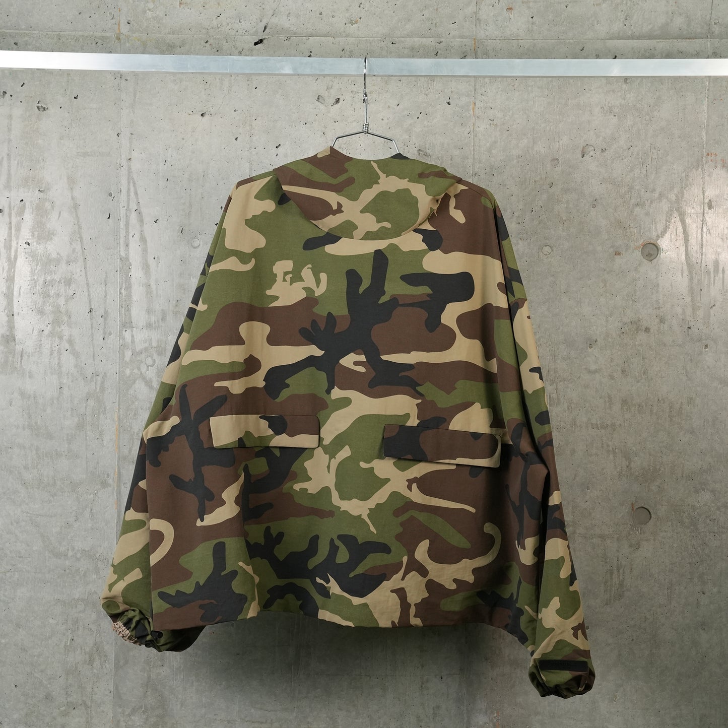 MILITARY NYLON HOODED ANORAK / WOODLAND