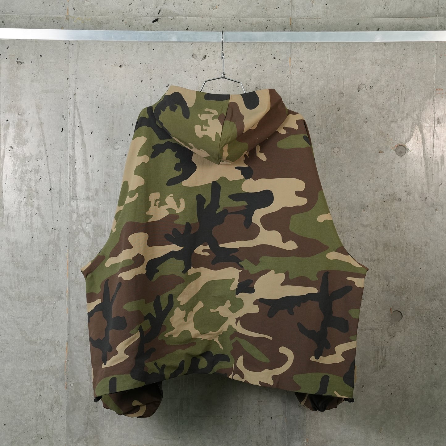 MILITARY NYLON HOODED ANORAK / WOODLAND