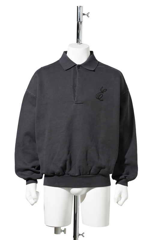 90'S FIT POLO SWEATSHIRT / VINTAGE BLACK