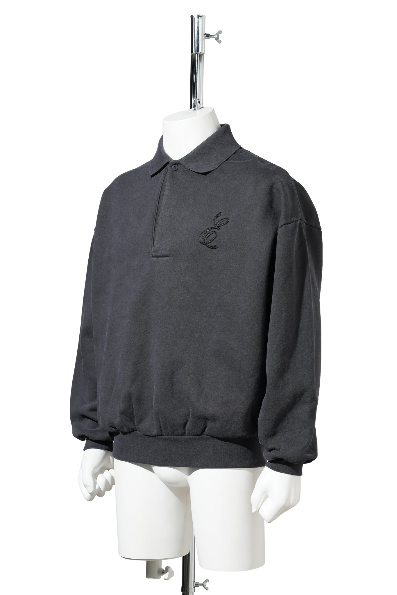 90'S FIT POLO SWEATSHIRT / VINTAGE BLACK