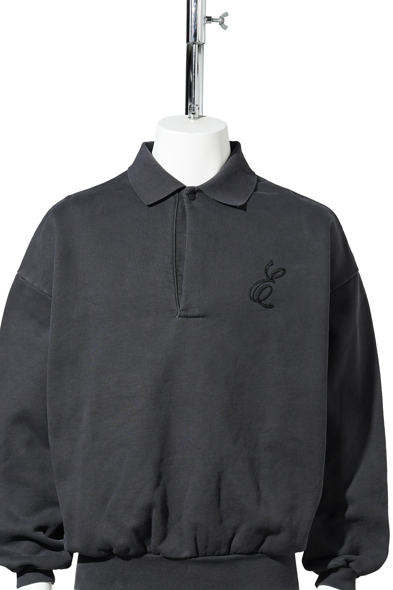 90'S FIT POLO SWEATSHIRT / VINTAGE BLACK