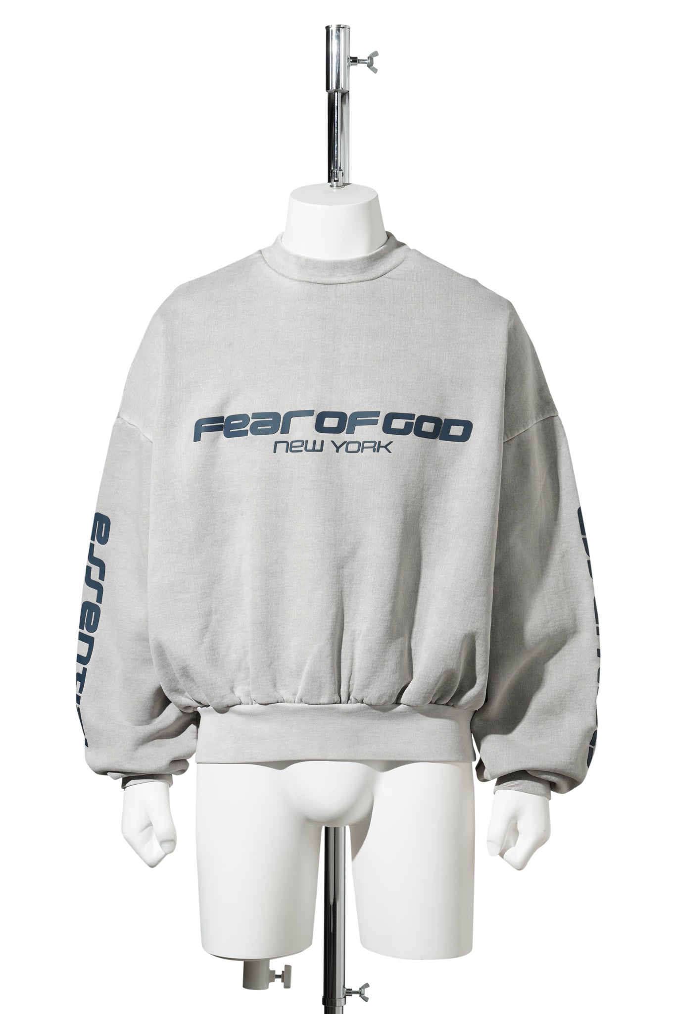 CROPPED RELAXED SWEATSHIRT / SMOKE GREY